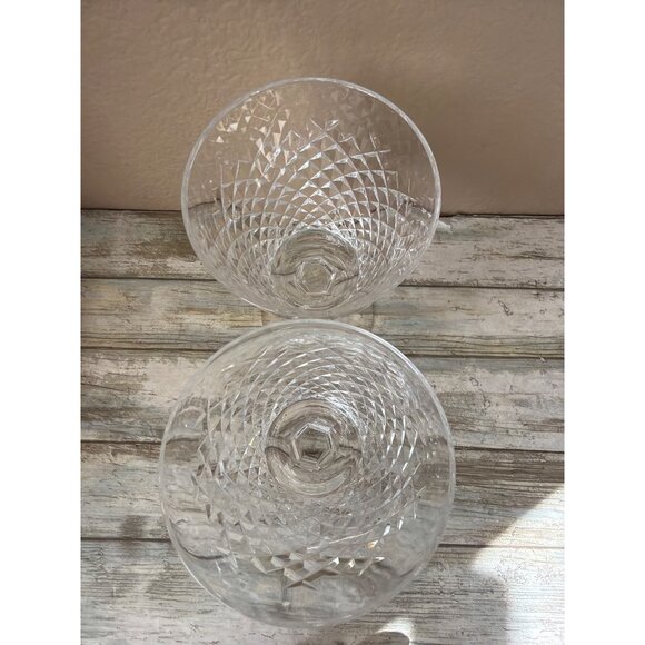 Set of 2 Waterford Crystal ALANA 7" Large Wine Glasses Gothic Mark Vintage - Picture 9 of 11